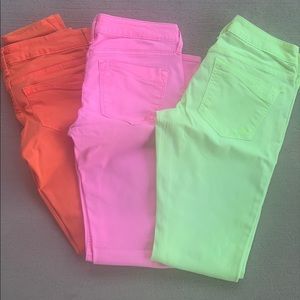 Express Neon Skinny Leg Jeans
